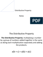 The Distributive Property Notes