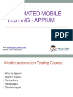 Automated Mobile Testing - Appium - Appium Selenium Training