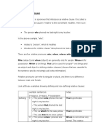 Relative Pronouns