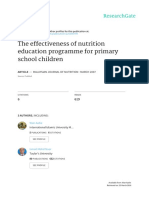 The Effectiveness of Nutrition Education Programme For Primary School Children