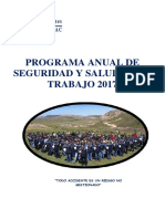 Programa Anual de Seguridad y Salud en El Trabajo