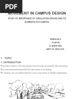 Movement in Campus Design: Study of Importance of Circulation Spaces and Its Elements in A Campus