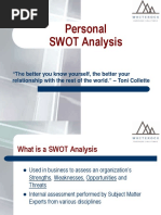 Personal SWOT Analysis