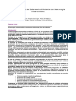 Plan de Cuidados de Enfermería Al Paciente Con Hemorragia Subaracnoidea