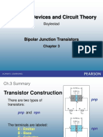 Electronic Devices and Circuit Theory: Bipolar Junction Transistors