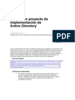 Plan de Un Proyecto de Implementación de Active Directory