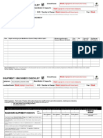 Equipment / Machinery Checklist: Blank