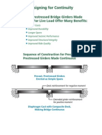 PSC Girder Design For Continuity