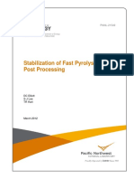 Stabilization of Fast Pyrolysis Oil: Post Processing: PNNL-21549