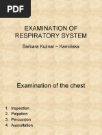 Examination of The Respiratory System