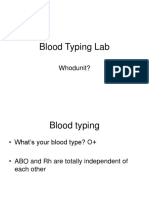 Blood Typing Lab: Whodunit?