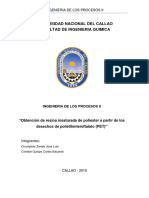 Obtención de Resina Insaturada de Poliéster A Partir de Los Desechos de Polietilentereftalato