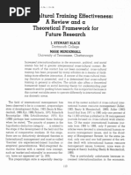 Black & Mendenhall 1990 Cross-Cultural Training Effectiveness