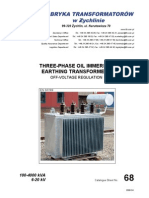 Three-Phase Oil Immersed Earthing Transformers: Off-Voltage Regulation