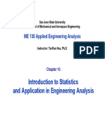 Introduction To Statistics and Application in Engineering Analysis