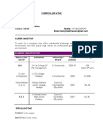 Curriculum Vitae: Academic Qualification