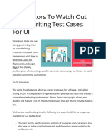 Top Factors To Watch Out While Writing Test Cases For UI - LoginRadius Fuel