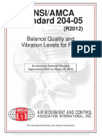 Ansi/Amca Standard 204-05: Balance Quality and Vibration Levels For Fans