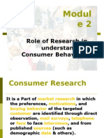 Modul E2: Role of Research in Understanding Consumer Behaviour