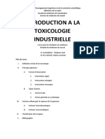 Travail6an 2016 Introduction A La Toxicologie Industrielle