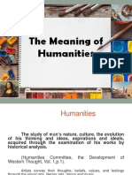 The Meaning of Humanities