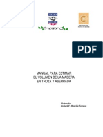 Manual para Estimar El Volumen de La Madera en Troza y Aserrada