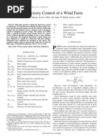 Supervisory Control of A Wind Farm: Zbigniew Lubosny, Member, IEEE, and Janusz W. Bialek, Member, IEEE