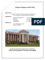 Design, Cost Estimation and Development of Guidelines For The Construction of Rain Water Harvesting Pond.