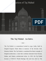 Construction of Taj Mahal