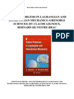 Solved Problems in Lagrangian and Hamiltonian Mechanics Grenoble Sciences by Claude Gignoux Bernard Silvestre Brac