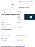 Algebra 1 Final Exam Review