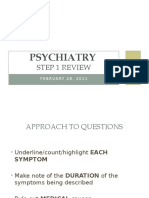 Psychiatry: Step 1 Review