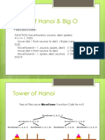 Tower of Hanoi & Big O: Pseudocode