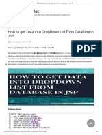 How To Get Data Into DropDown List From Database in JSP