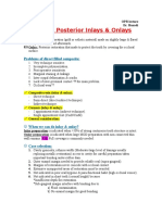 Esthetic Posterior Inlays Onlays