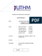 Optimization Operational Research