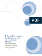 7ps of International Marketing With Ref To Domestic & International Markets