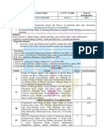 AU203 Auto Chassis 3-0-0-3 2016 Prerequisite: Nil: Course Code Course Name L-T-P - Credits Year of