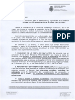 Nuevo Requisitos Carta de Invitación