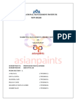 Marketing Management of Asian Paints