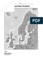 Physical Map Scandinavia