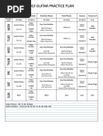 Weekly Guitar Practice Plan