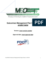 Subcontract Management Plan Template