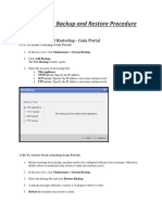 Checkpoint Backup and Restore Procedure