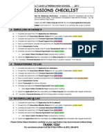 Admissions Checklist: Enrolling in Grade 9