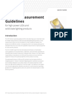 Optical Measurement Guidelines: For High-Power Leds and Solid State Lighting Products