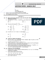 HSC Science 2017 March Maths