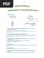 Tercer Examen de P. y Voladura de Rocas