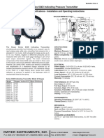 Series 604D Indicating Pressure Transmitter: Specifications - Installation and Operating Instructions