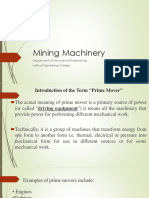 Mining Machinery: Department of Mechanical Engineering Aditya Engineering College